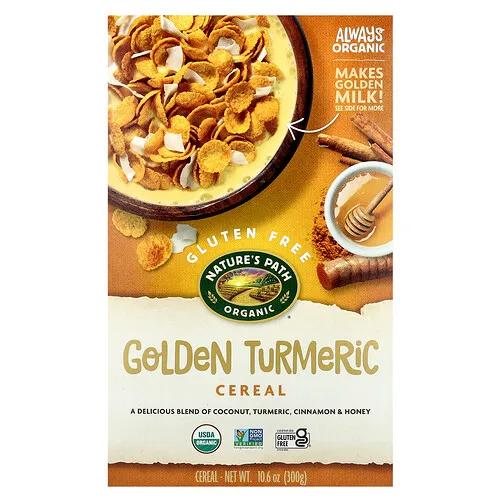 Nature's Path, Golden Turmeric Cereal, cereal de cúrcuma, 300 g (10,6 oz. líq.)