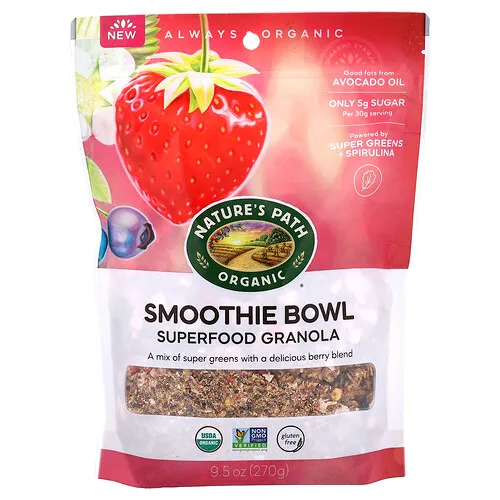 Nature's Path, Tazón de batido orgánico, Granola de superalimentos, 270 g (9,5 oz)