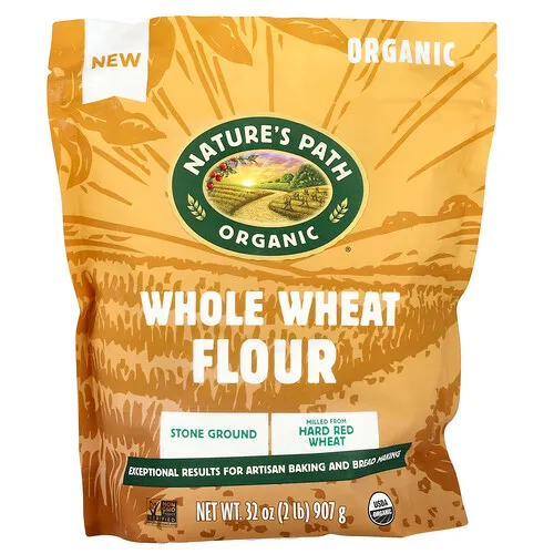 Nature's Path, Harina de trigo integral orgánico, Molida a la piedra, 907 g (2 lb)