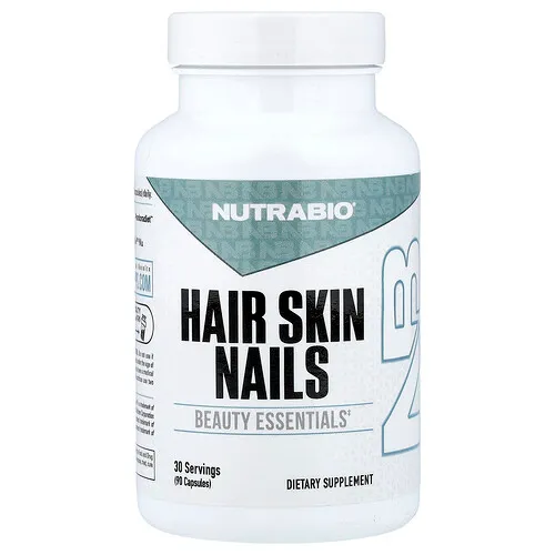 NutraBio, Cabello, piel y uñas, 90 cápsulas