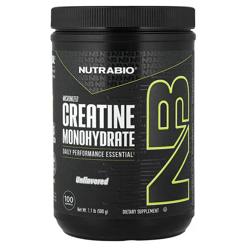 NutraBio, Rendimiento, Monohidrato de creatina micronizado, 500 g (1,1 lb)
