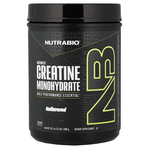NutraBio, Creatina micronizada, Monohidrato en polvo, Sin sabor, 1,000 g (2.2 lb)