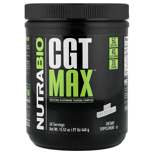 NutraBio, CGT MAX™, Crudo, Sin sabor, 440 g (0,97 lb)