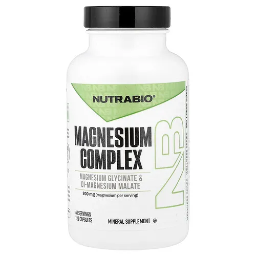 NutraBio, Complejo de magnesio, 120 cápsulas (100 mg por cápsula)