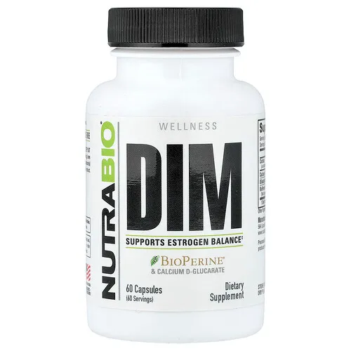 NutraBio, DIM, 60 cápsulas