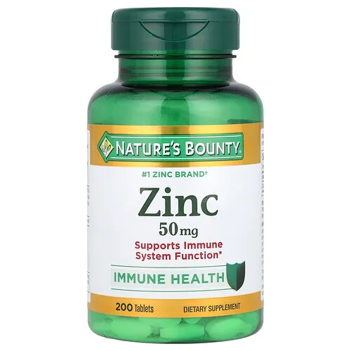 Nature's Bounty, Zinc, 50 mg, 200 comprimidos