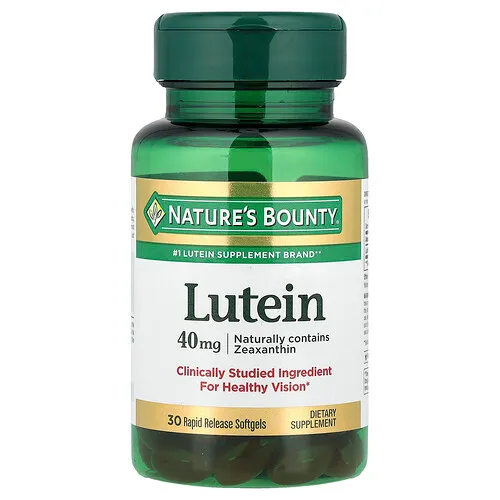 Nature's Bounty, Luteina, 40 mg, 30 cápsulas de gel de liberación rápida