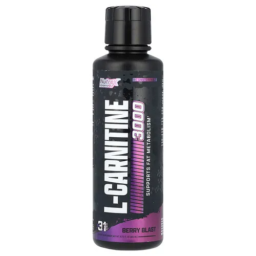 Nutrex Research, L-carnitina 3000, Explosión de bayas, 465 ml (15,72 oz. líq.)