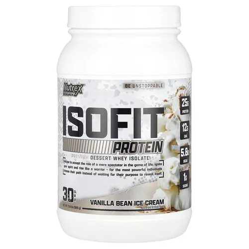 Nutrex Research, Proteína IsoFit®, Helado de vaina de vainilla, 969 g (2,14 lb)
