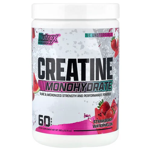 Nutrex Research, Monohidrato de creatina, Fresa y sandía, 390 g (13,76 oz)