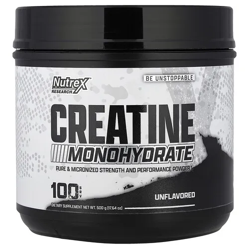 Nutrex Research, Monohidrato de creatina, Sin sabor, 500 g (17,64 oz)