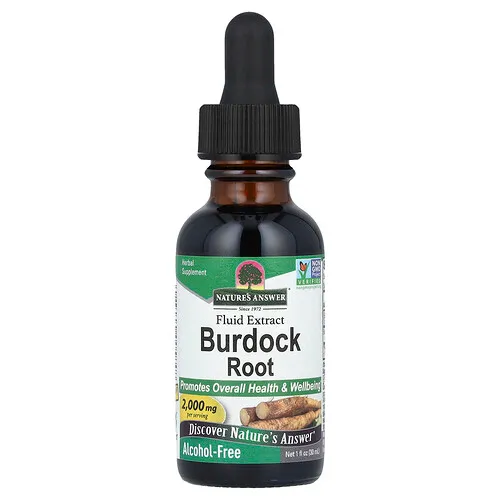 Nature's Answer, Raíz de bardana, Extracto fluido, Sin alcohol, 2000 mg, 30 ml (1 oz. líq.)