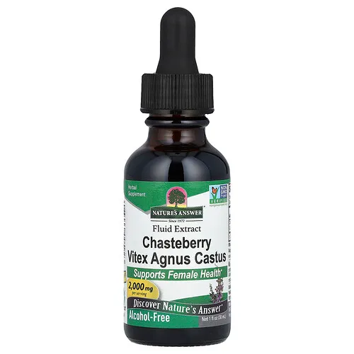 Nature's Answer, Sauzgatillo Vitex agnus castus, Extracto fluido, Sin alcohol, 2000 mg, 30 ml (1 oz. líq.)