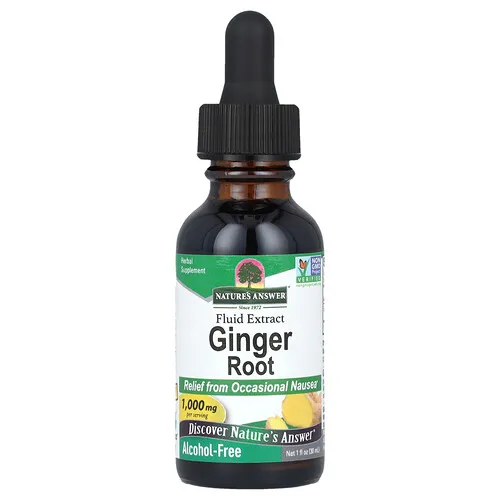 Nature's Answer, Raíz de jengibre, Extracto fluido, Sin alcohol, 1000 mg, 30 ml (1 oz. líq.)
