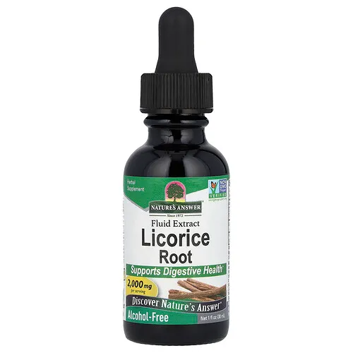 Nature's Answer, Raíz de regaliz, Extracto fluido, Sin alcohol, 2000 mg, 30 ml (1 oz. líq.)