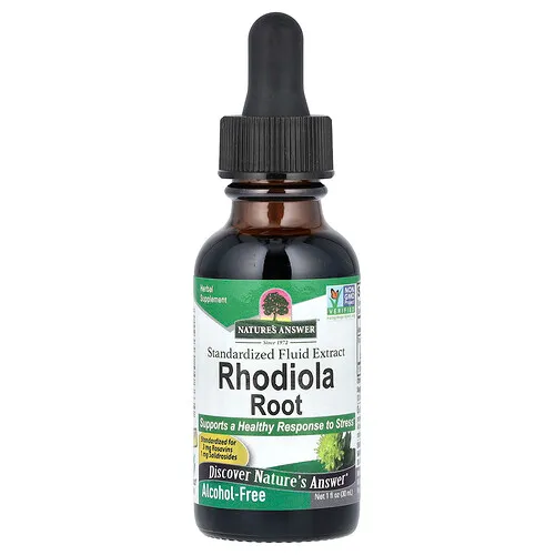 Nature's Answer, Raíz de rodiola, Extracto fluido estandarizado, Sin alcohol, 1000 mg, 30 ml (1 oz. líq.)