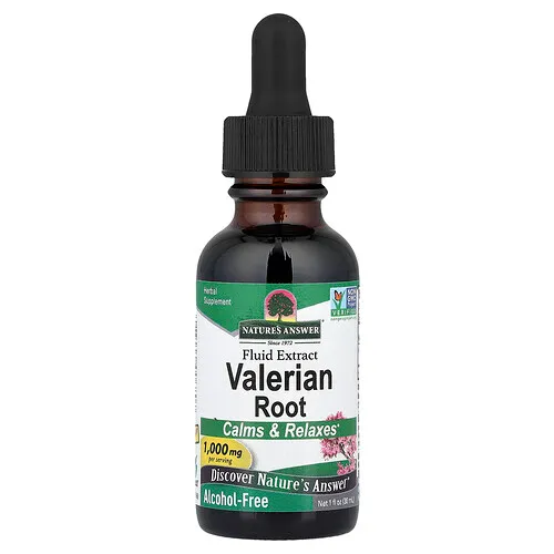 Nature's Answer, Raíz de valeriana, Extracto fluido, Sin alcohol, 30 ml (1 oz. líq.)
