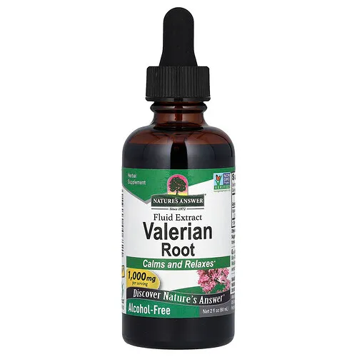 Nature's Answer, Valeriana, Extracto fluido, Sin alcohol, 1000 mg, 60 ml (2 oz. líq.)