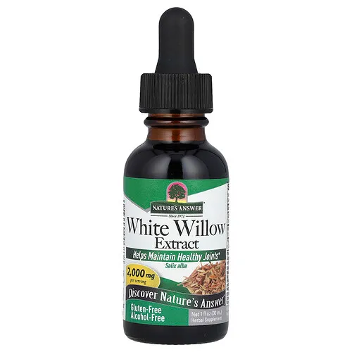 Nature's Answer, Extracto de sauce blanco, Sin alcohol, 2000 mg, 30 ml (1 oz. líq.)