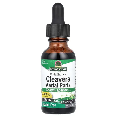 Nature's Answer, Partes aéreas de cleavers, Extracto fluido, Sin alcohol, 2000 mg, 30 ml (1 oz. líq.)