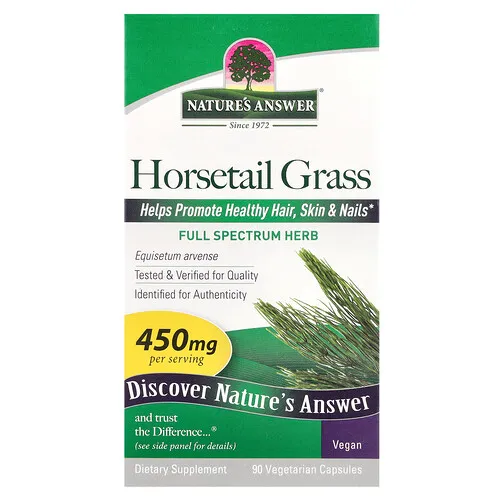 Nature's Answer, Hierba cola de caballo, 450 mg, 90 cápsulas de vegetales