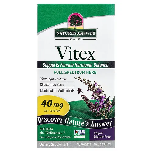 Nature's Answer, Vitex, 40 mg, 90 cápsulas vegetales