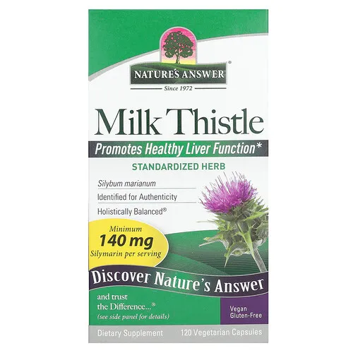 Nature's Answer, Cardo mariano, 140 mg, 120 cápsulas vegetales