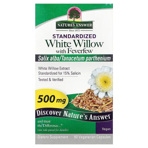 Nature's Answer, Sauce Blanco con Matricaria 500 mg, 60 Capsulas Vegetales