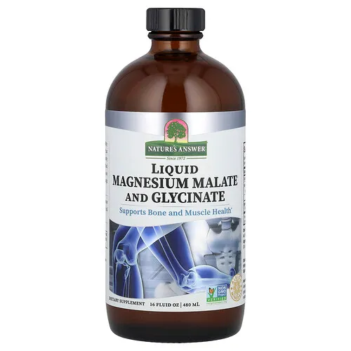 Nature's Answer, Malato y glicinato de magnesio líquidos, 480 ml (16 oz. líq.)