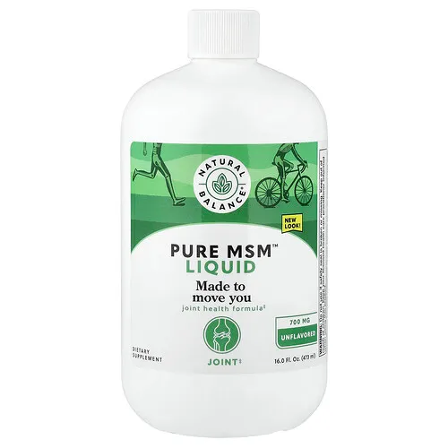 Natural Balance, MSM líquido puro, Sin sabor, 473 ml (16 oz. líq.)