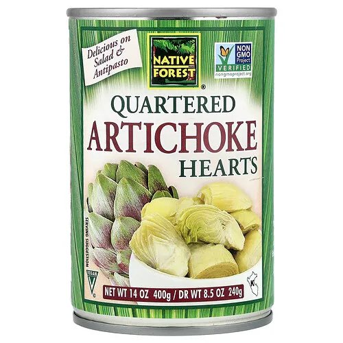 Native Forest, Corazones de alcachofa en cuartos, 400 g (14 oz)