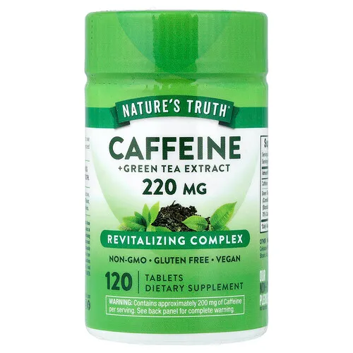 Nature's Truth, Cafeína y extracto de té verde, 120 comprimidos