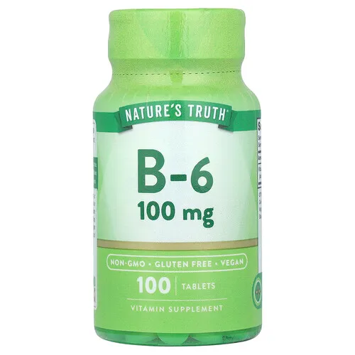 Nature's Truth, Vitamina B6, 100 mg, 100 comprimidos