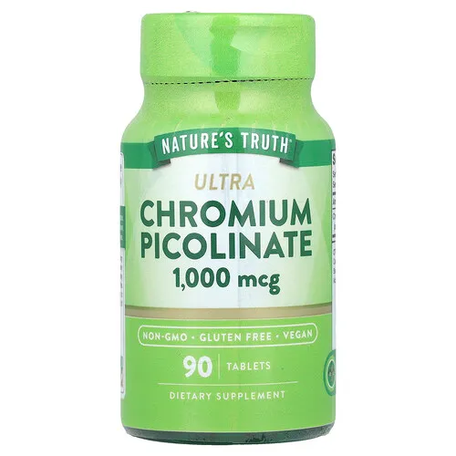 Nature's Truth, Picolinato de ultra cromo, 1000 mcg, 90 comprimidos