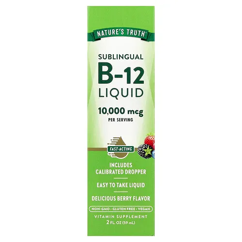 Nature's Truth, Vitamina B12 líquida sublingual, Bayas deliciosas, 59 ml (2 oz. líq.)