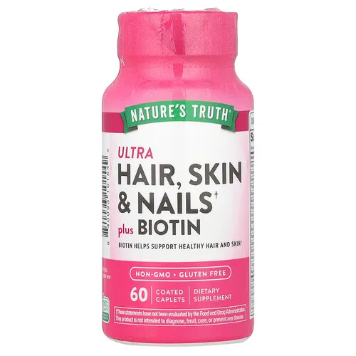 Nature's Truth, Ultra para el cabello, la piel y las uñas con biotina, 60 comprimidos comprimidos