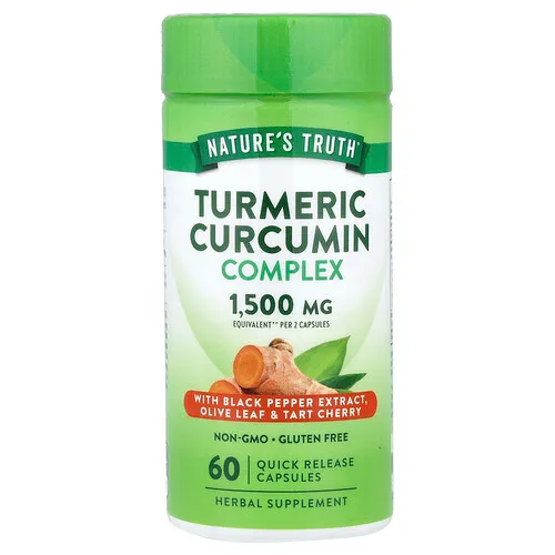 Nature's Truth, Complejo de cúrcuma y curcumina, 60 cápsulas de liberación rápida