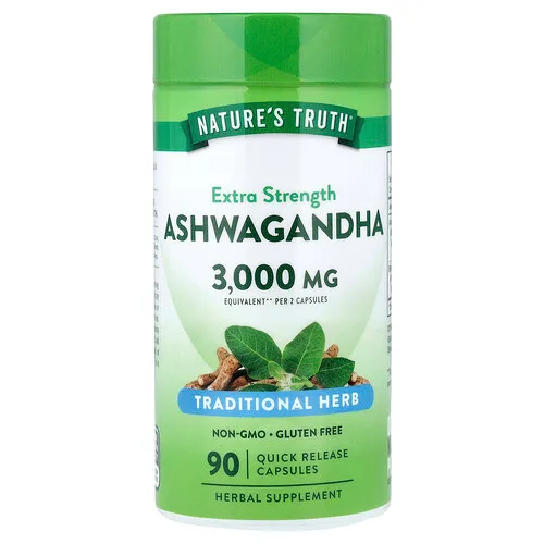 Nature's Truth, Ashwagandha, 90 cápsulas de liberación rápida