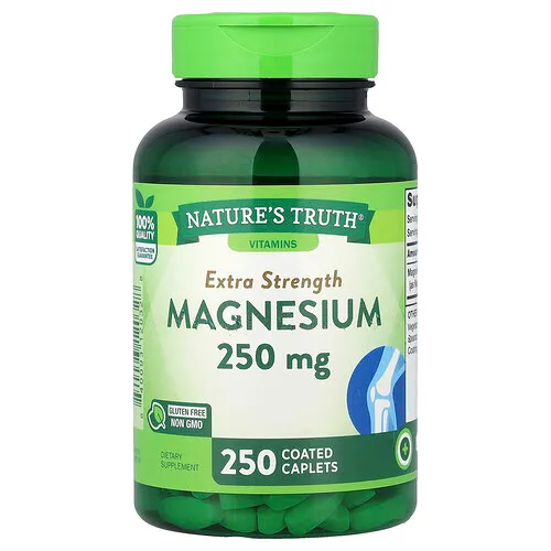 Nature's Truth, Magnesio, 250 mg, 250 comprimidos oblongos recubiertos
