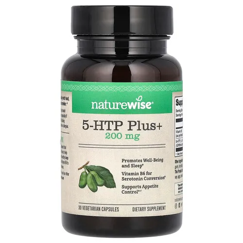 NatureWise, 5-HTP Plus y más, 30 cápsulas vegetales