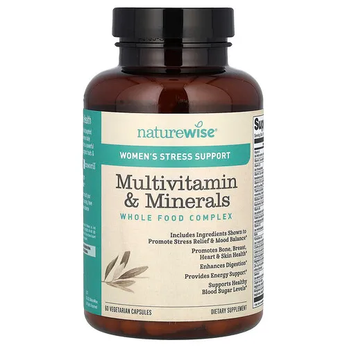 NatureWise, Suplemento multivitamínico y mineral para mujeres, 60 cápsulas vegetales