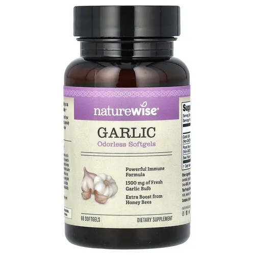 NatureWise, Ajo, 1500 mg, 60 cápsulas blandas