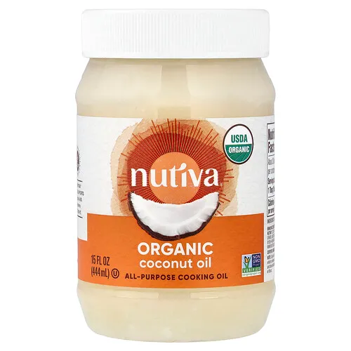 Nutiva, Aceite de Coco Orgánico, Refinado, 15 fl oz (444 ml)