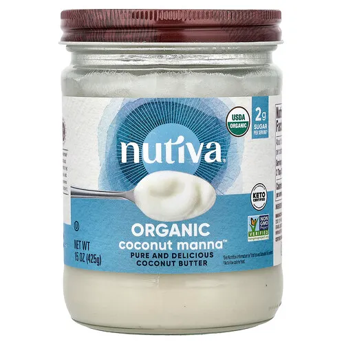 Nutiva, Coconut Manna™ orgánica, Manteca de coco pura y deliciosa, 425 g (15 oz)