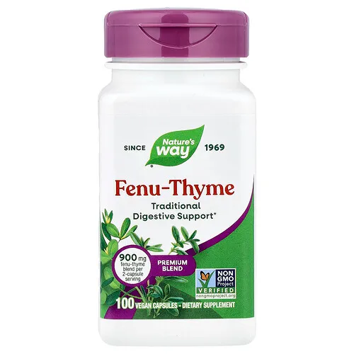 Nature's Way, Feno y tomillo, 100 cápsulas veganas