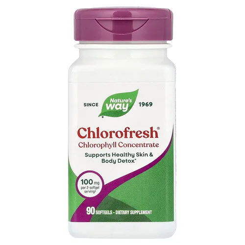 Nature's Way, Chlorofresh®, Concentrado de clorofila, 90 cápsulas blandas (50 mg por cápsula blanda)