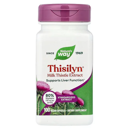 Nature's Way, Thisilyn®, Extracto de cardo mariano, 100 cápsulas veganas (175 mg por cápsula)