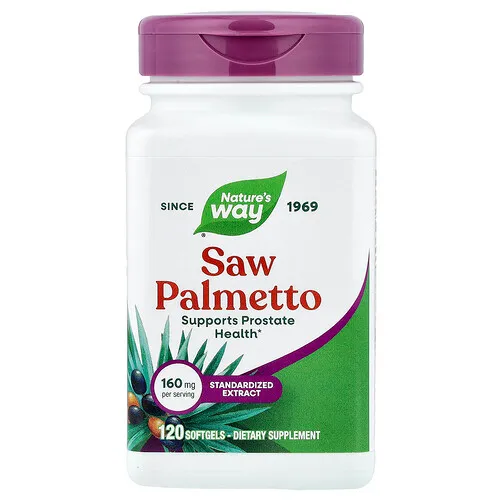 Nature's Way, Palma enana americana, 160 mg, 120 cápsulas blandas