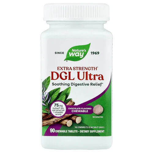 Nature's Way, DGL Ultra, Chocolate, 90 comprimidos masticables