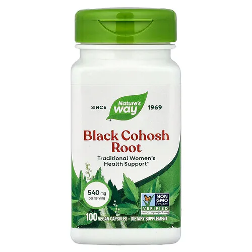 Nature's Way, Raíz de cimífuga, 540 mg, 100 cápsulas veganas